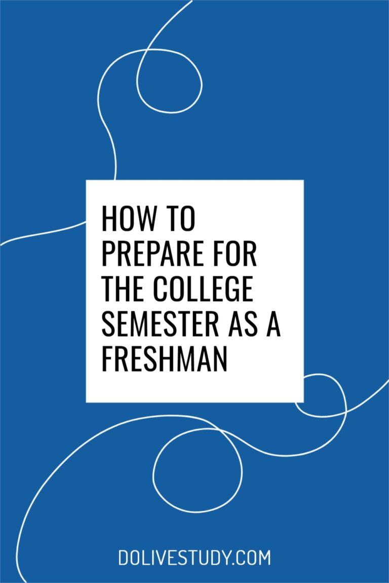 How To Prepare For The College Semester As An Incoming Freshman | Do ...