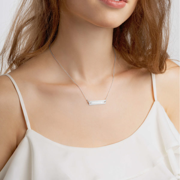 Adulting Silver Bar Chain Necklace