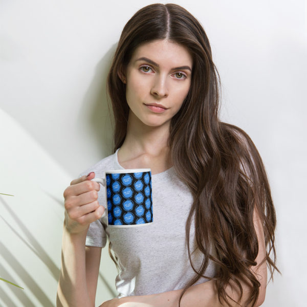 Black Polka Dot Logo Mug - Image 2
