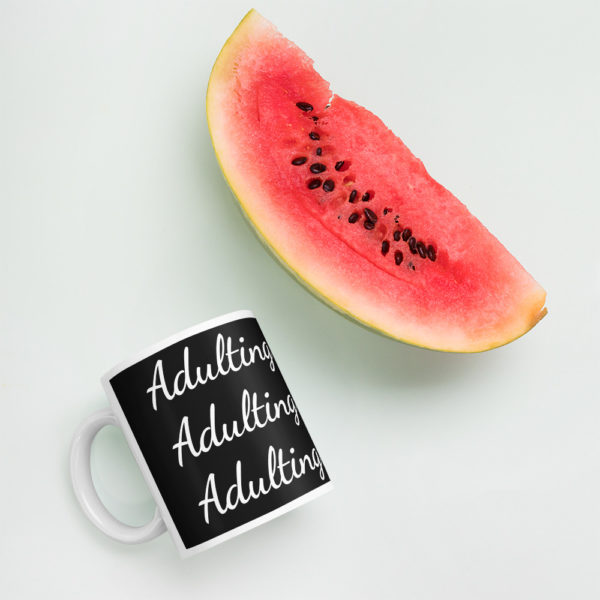 Black Adulting is Hard (x3) Mug - Image 3