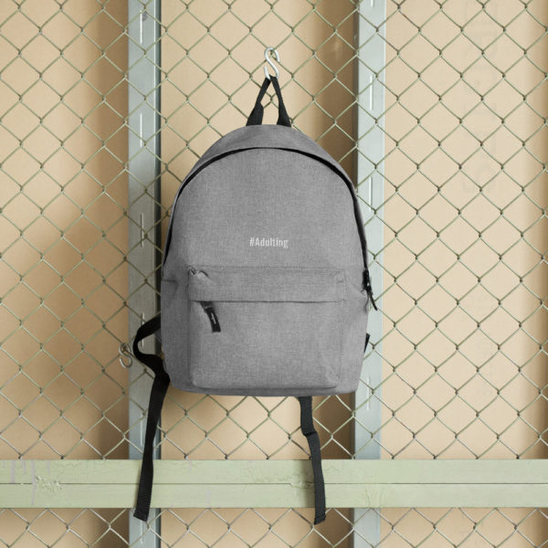 Adulting Embroidered Backpack - Image 2