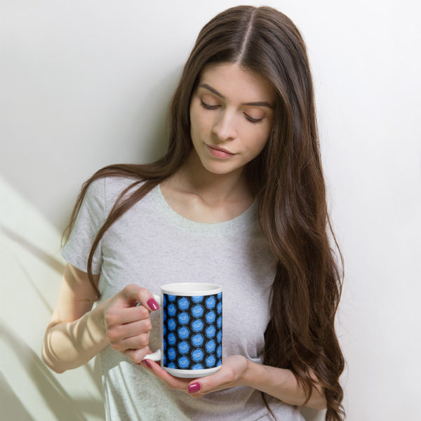 Black Polka Dot Logo Mug
