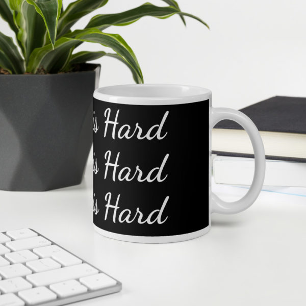 Black Adulting is Hard (x3) Mug - Image 5