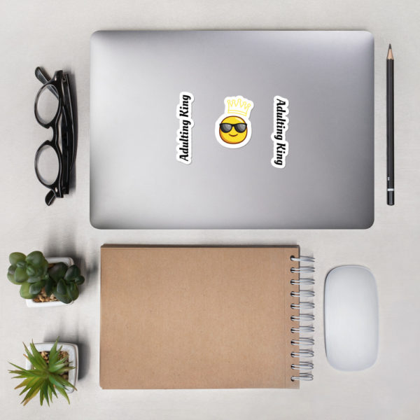 mockup dc6b5b40 600x600 - Adulting King Bubble-free stickers