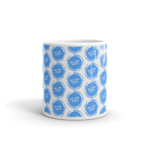 mockup eb9ba109 600x600 - Do. Live. Study. Polka Dot Logo Glossy Mug (White)